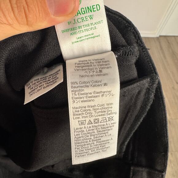 J.Crew '96 Petite Flare Jeans WMNS 31P Black Rinse High Rise Semi-Stretch Denim - Picture 7 of 8